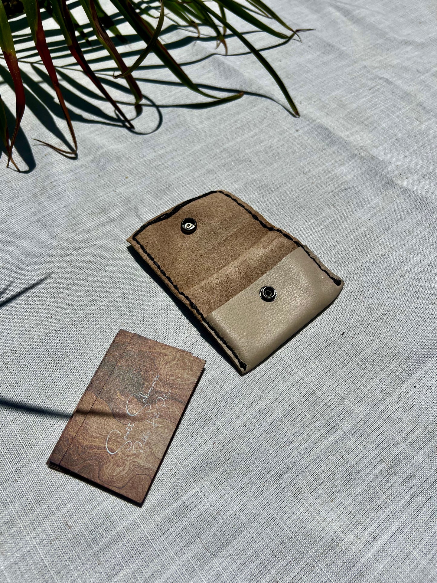 Leather Snap Closure Wallet