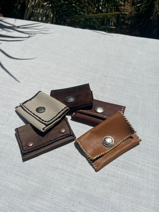 Leather Snap Closure Wallet